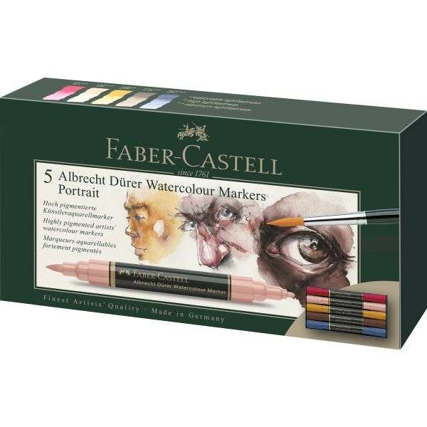 Albrecht Durer Watercolour Markers Set of 5 Portrait