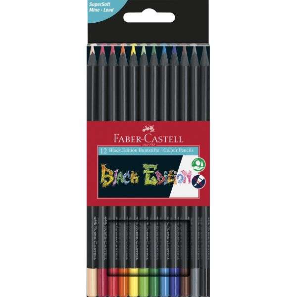 Faber Castell Black Edition Colouring Pencils Set of 12