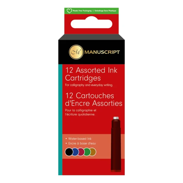 12 Manuscript Assorted Ink Cartridges