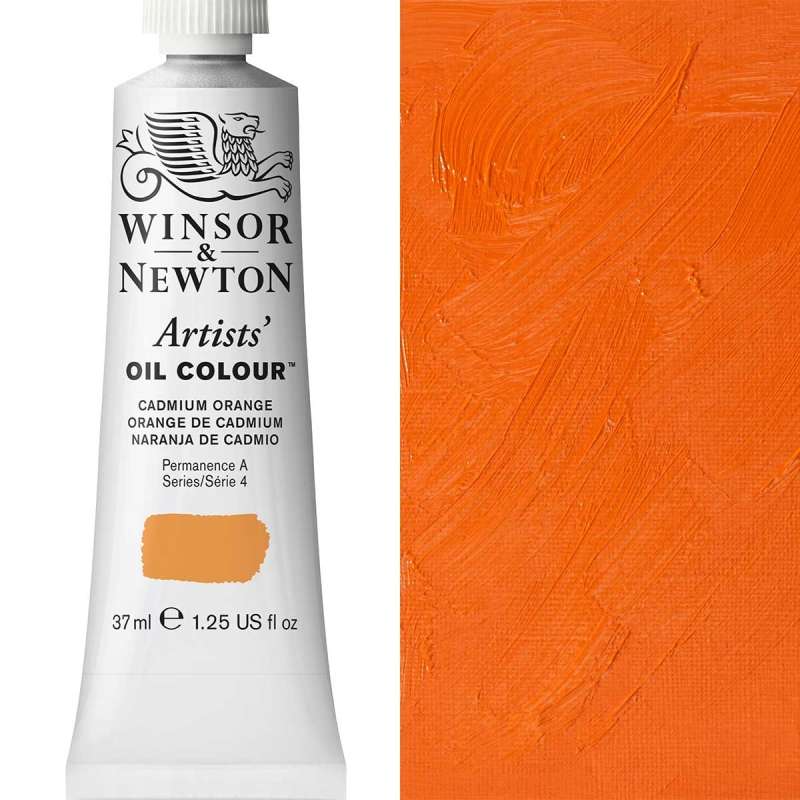 37ml-Cadmium-Orange-Artists-Oil.jpg Winsor and Newton Artist Oil Paint 37ml S4 Cadmium Orange - Image 1