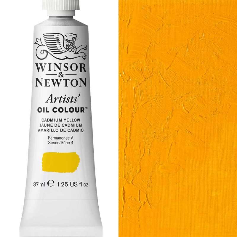 37ml-Cadmium-Yellow-Artists-Oil.jpg Winsor and Newton Artist Oil Paint 37ml S4 Cadmium Yellow - Image 1