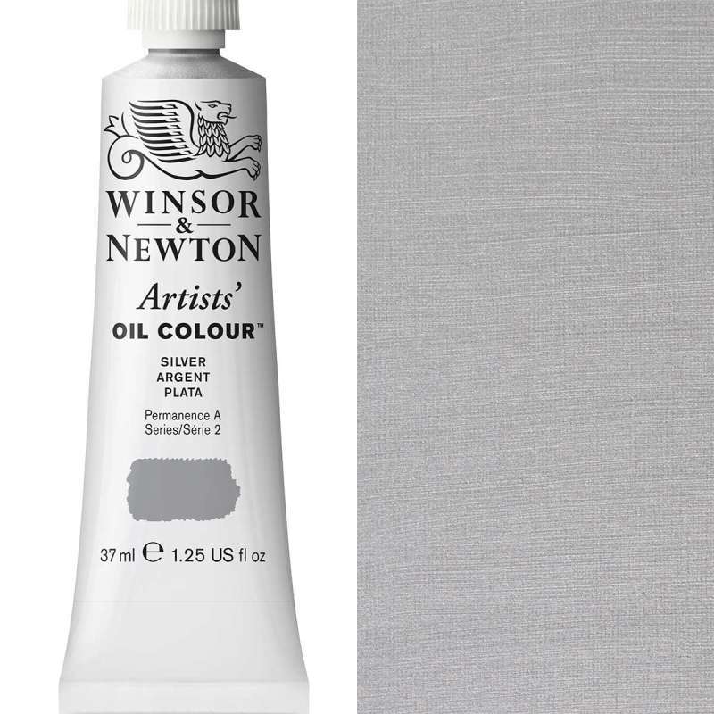 37ml-Silver-Artists-Oil.jpg Winsor and Newton Artist Oil Paint 37ml S2 Silver - Image 1