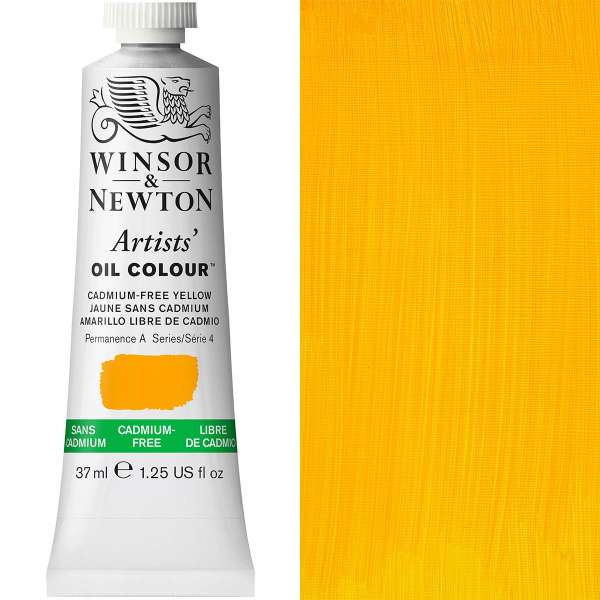 42805-1214890-1-3-600-1.jpg Winsor and Newton Artist Oil Paint 37ml S4 Cadmium-Free Yellow - Image 1