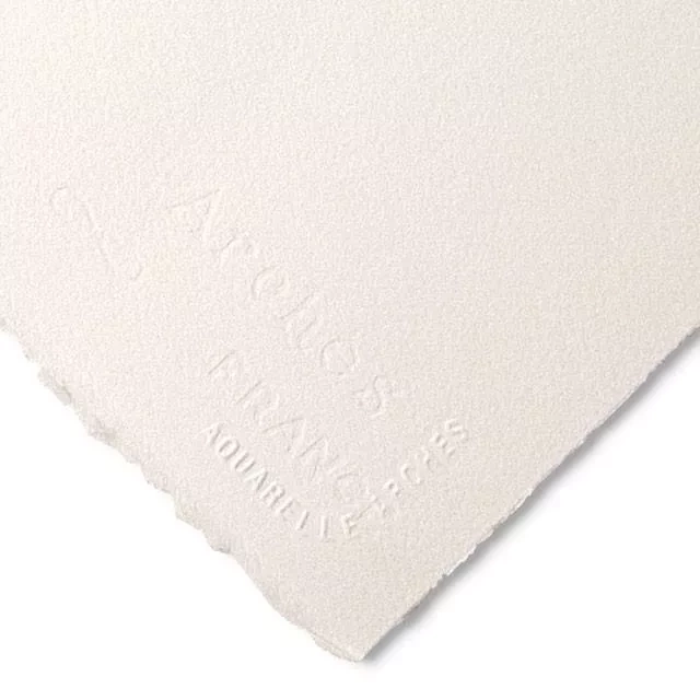 ARCHES WATERCOLOUR ROUGH SHEETS NATURAL WHITE - 640G 105 x 75cm