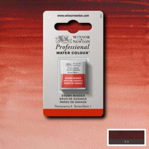 Winsor and Newton Artist Watercolour Half Pan S1 Brown Madder