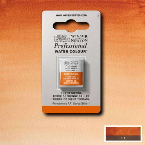 Winsor and Newton Artist Watercolour Half Pan S1 Burnt Sienna