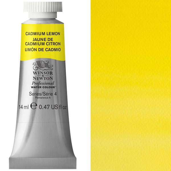 Cadmium-Lemon-14ml-S4-Professional-Watercolour.jpg Winsor and Newton Artist Watercolour 14ml S4 Cadmium Lemon - Image 1