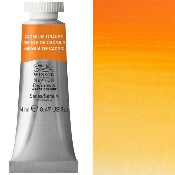 Winsor and Newton Artist Watercolour 14ml S4 Cadmium Orange