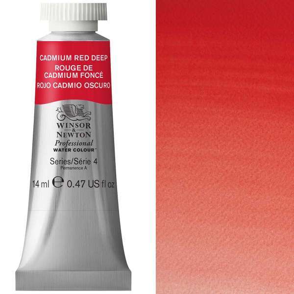 Winsor and Newton Artist Watercolour 14ml S4 Cadmium Red Deep