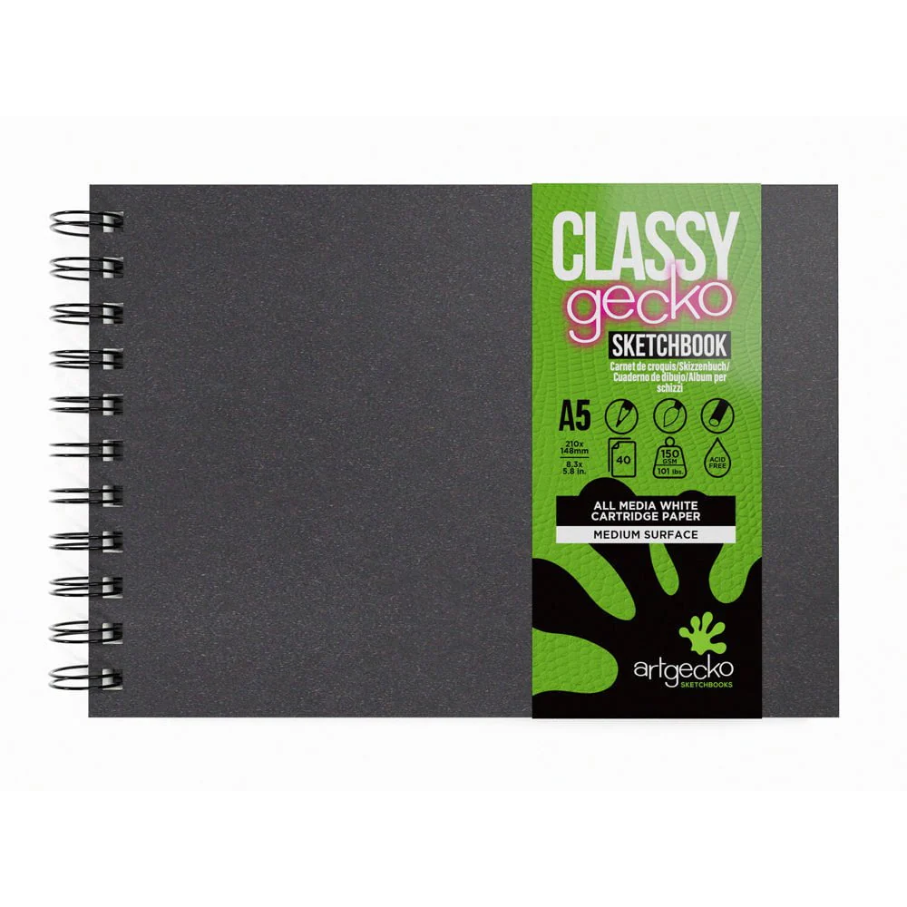 Classy Gecko Landscape Sketchbook A5