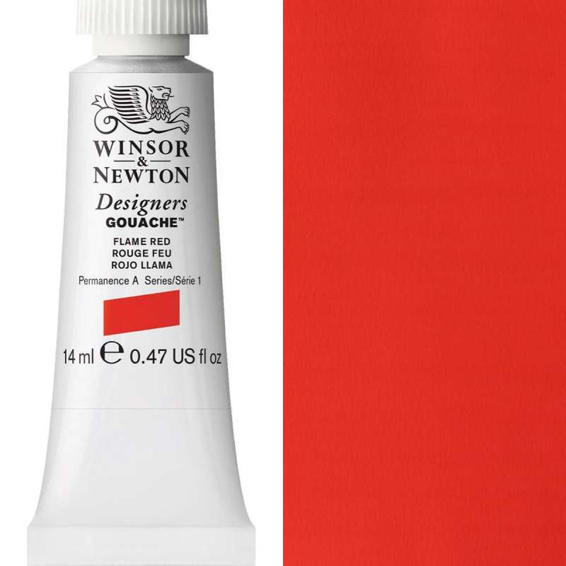 Designer Gouache 14ml Series 1 Flame Rd Designer Gouache 14ml Series 1 Flame Rd - Image 1