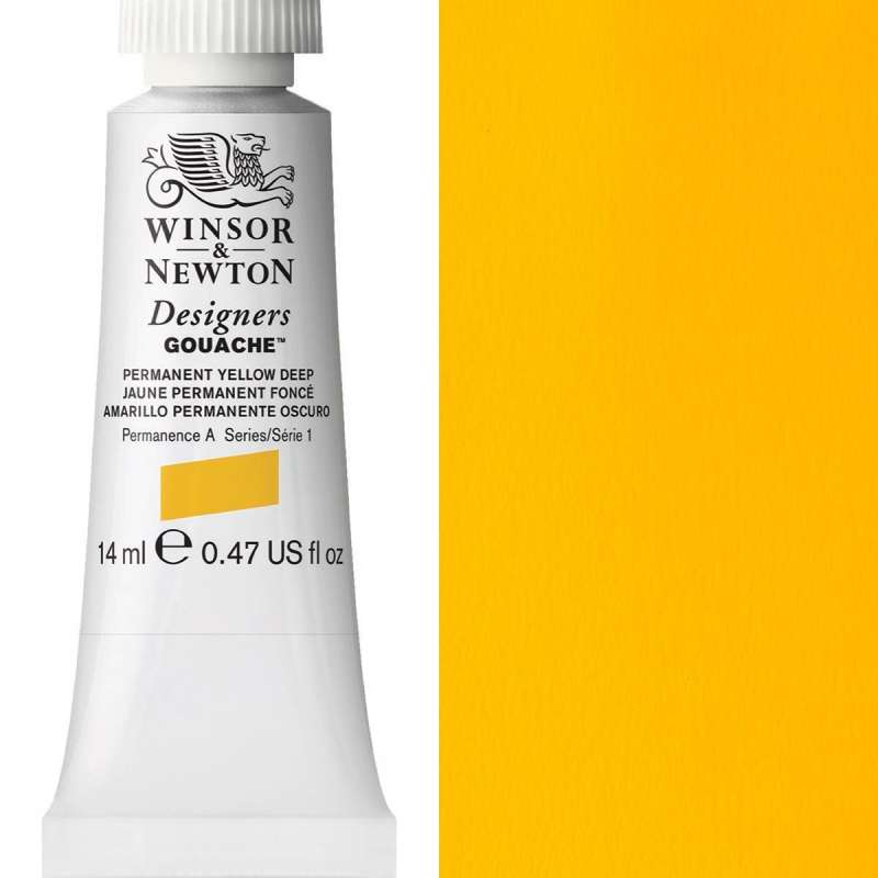 Designer Gouache 14ml Series 1 Permanent Yellow Deep Designer Gouache 14ml Series 1 Permanent Yellow Deep - Image 1