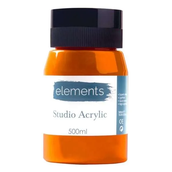 Elements 500ml Acrylic Orange