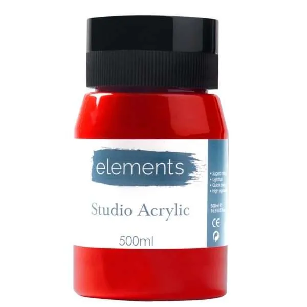 Elements 500ml Acrylic Scarlet