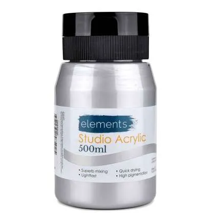 Elements 500ml Acrylic Silver