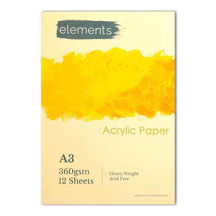 Elements Acrylic Paper Pad 12s 360gsm - A3