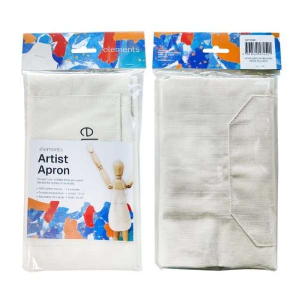 Elements Canvas Apron with front pockets, natural colour
