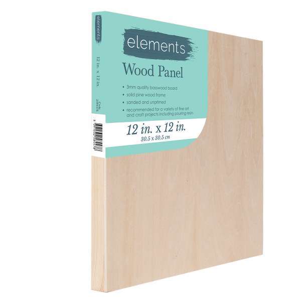 Elements Wooden Panel 12x12 Inches