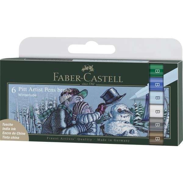 Faber Castell Pitt Artist Brush Pens Winterlude Set of 6