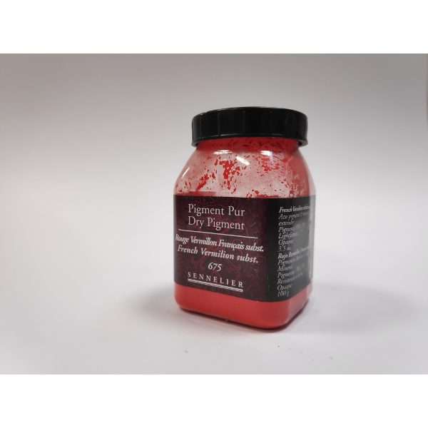 Sennelier Pigment 100g Jar Of French Vermillion Hue