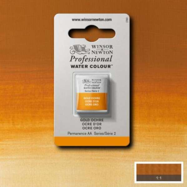 Winsor and Newton Artist Watercolour Half Pan S2 Gold Ochre