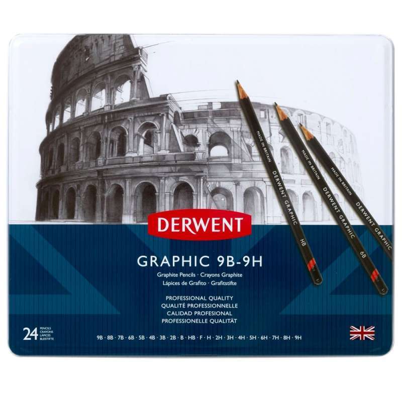 Derwent Graphic Pencil Tin of 24