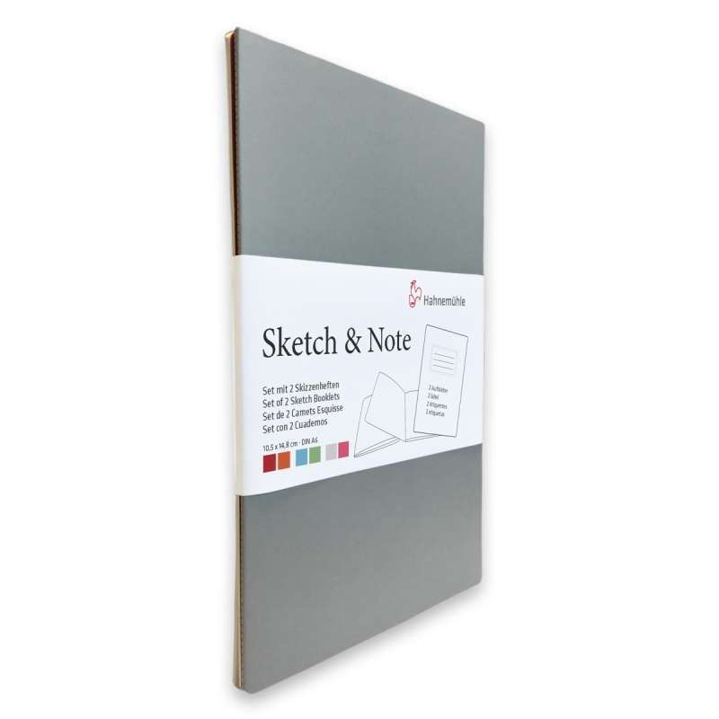 Hahnemuehle Sketch and Note 125gsm 20 Sheets Grey and Pink 2pk A6