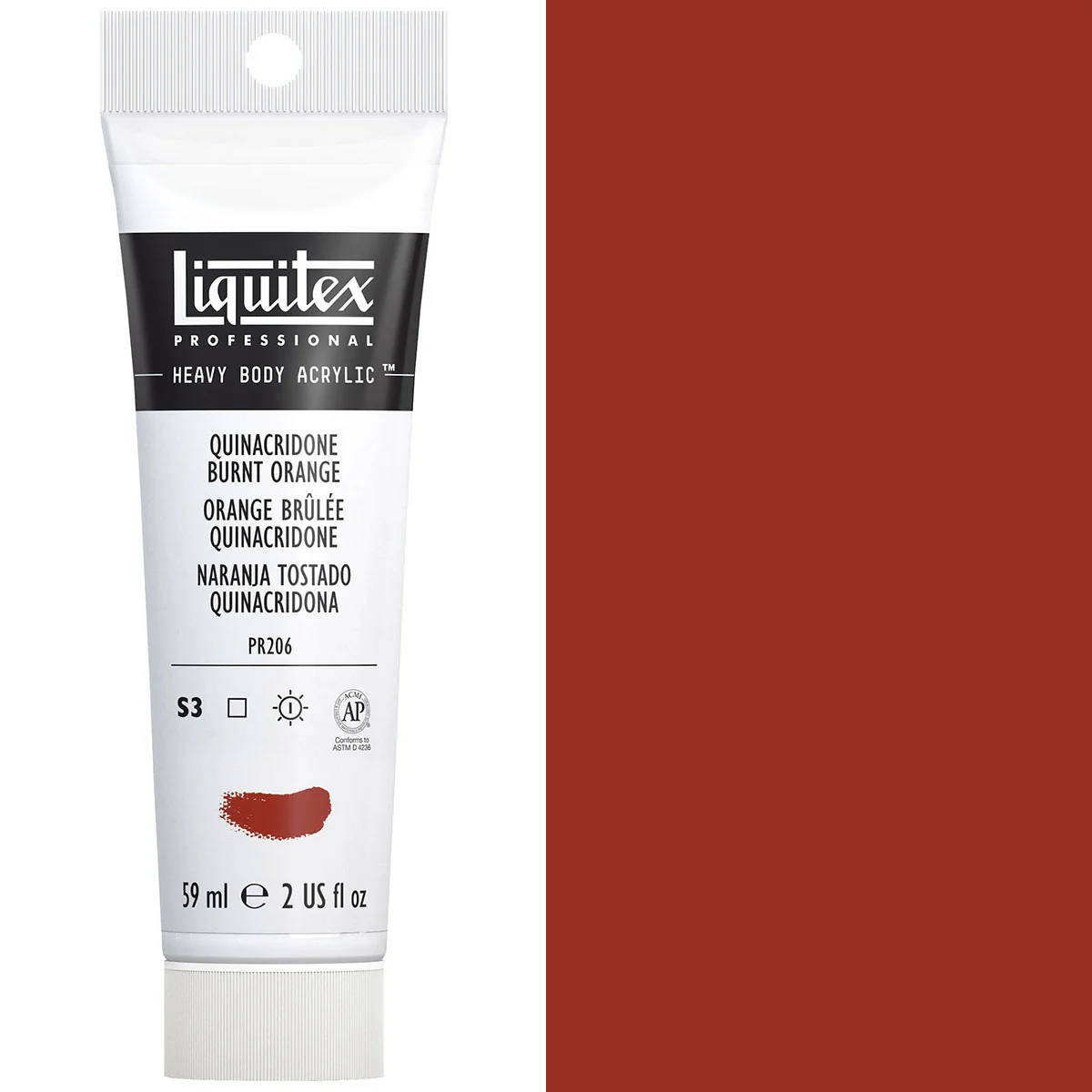 Liquitex Heavy Body 59ml Quinacridone Burnt Orange S3 Liquitex Heavy Body 59ml S3 Quinacridone Burnt Orange - Image 1