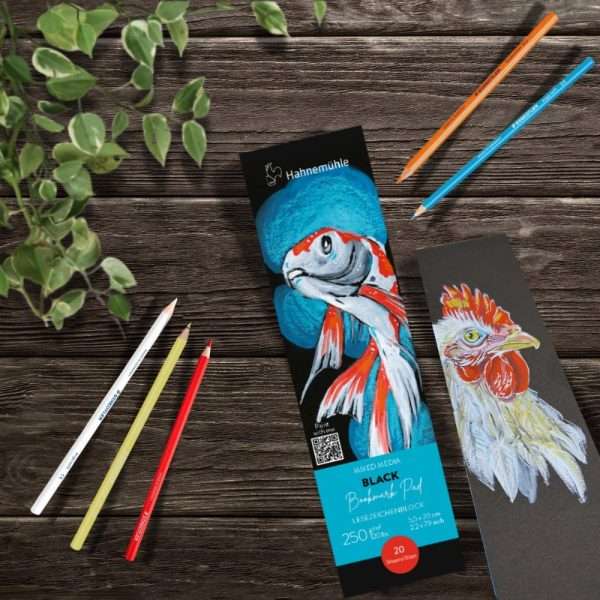 Mixed-Media-Bookmark-Black