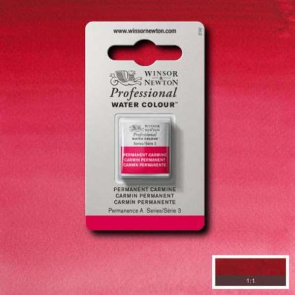 Winsor and Newton Artist Watercolour Half Pan S3 Permanent Carmine