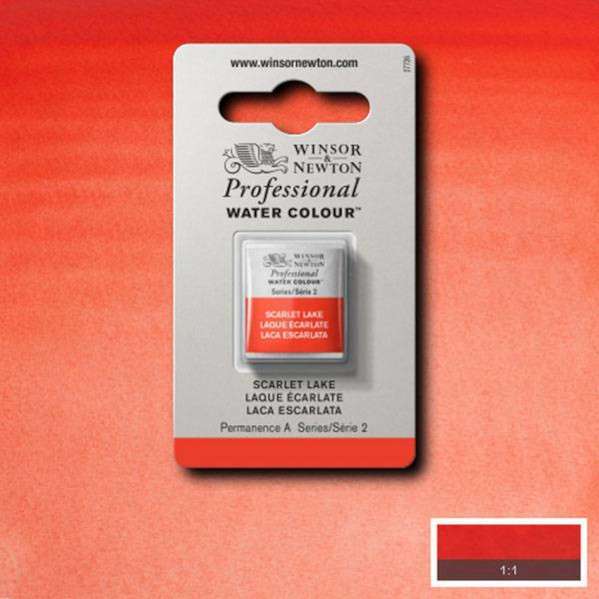 Scarlet-Lake-Half-Pan-S2-Professional-Watercolour-2.jpg Winsor and Newton Artist Watercolour Half Pan S2 Scarlet Lake - Image 1