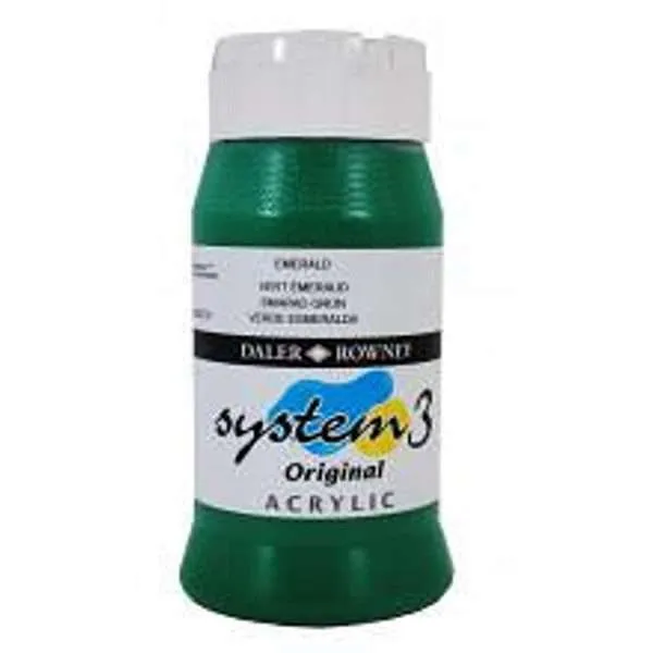 System 3 Acrylic Paint 500ml Emerald