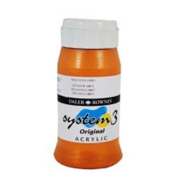 System 3 Acrylic Paint 500ml Rich Gold