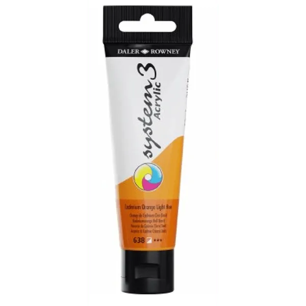 System 3 Acrylic Paint Cadmium Orange Light (hue) 150ml