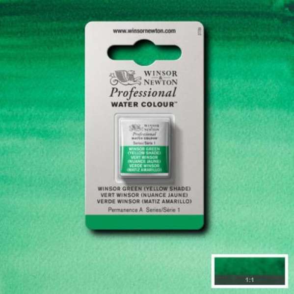 Winsor and Newton Artist Watercolour Half Pan S1 Winsor Green Yellow Shade