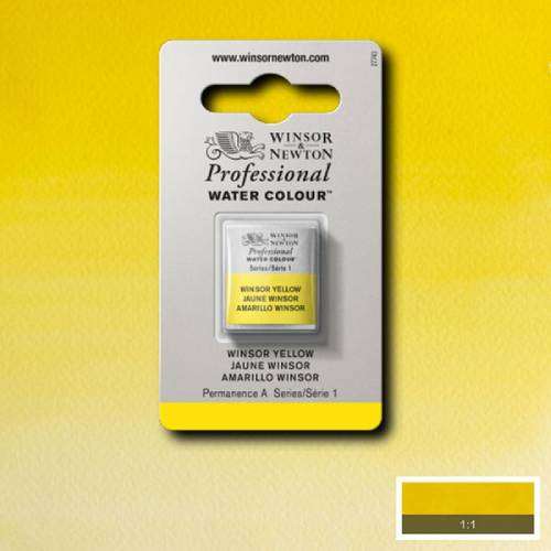 Winsor-Yellow-Half-Pan-S1-Professional-Watercolour-1-.jpg Winsor and Newton Artist Watercolour Half Pan S1 Winsor Yellow - Image 1