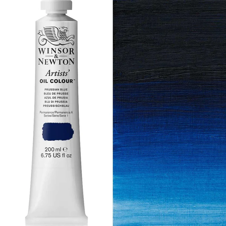 Winsor and Newton Artist’s Oil Colour 200ml Prussian Blue Winsor and Newton Artist's Oil Colour 200ml Prussian Blue - Image 1