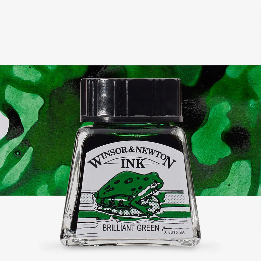 Winsor and Newton Drawing Ink 14ml Brilliant Green