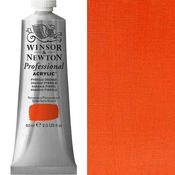 Winsor and Newton Professional Acrylic S4 60ml Pyrrole Orange