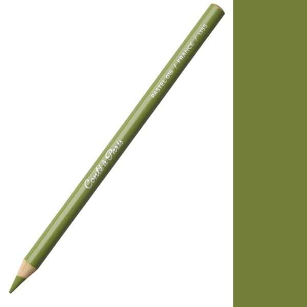 conte pastel pencil olive green