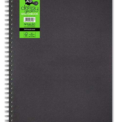 edb58523a2c420f580944f75c47bfa3551419bb3-2.jpg Classy Gecko Portrait Sketchbook A3 Spiral Bind - Image 1