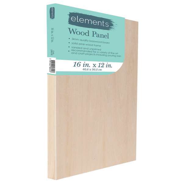 Elements Wooden Panel 12x16 Inches