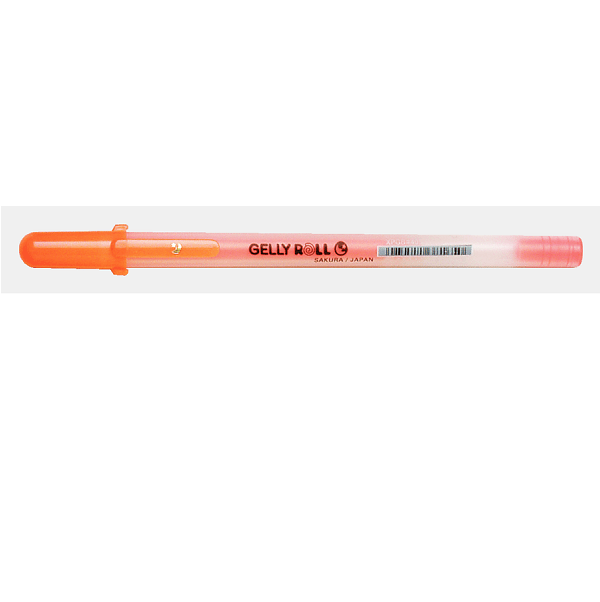sakura flourescent orange gel roller