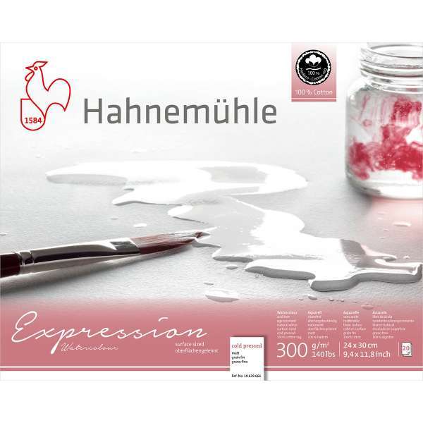 Hahnemuhle Expression Watercolour Pad 300gsm 24x30cm