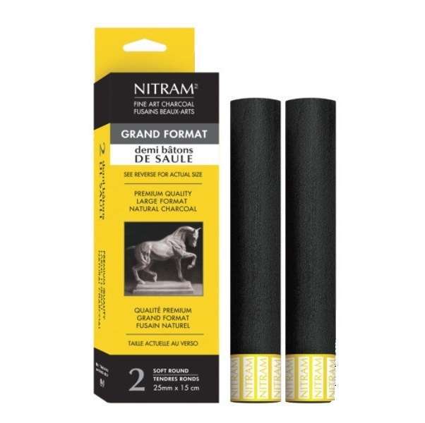 Charcoal Nitram Demi Baton 25mm